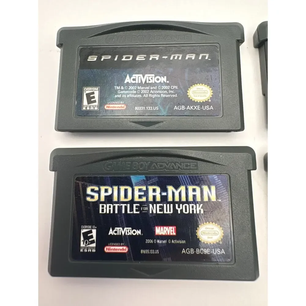 Spider Man GBA Game Lot Ultimate Spider-Man Battle New York Authentic Tested